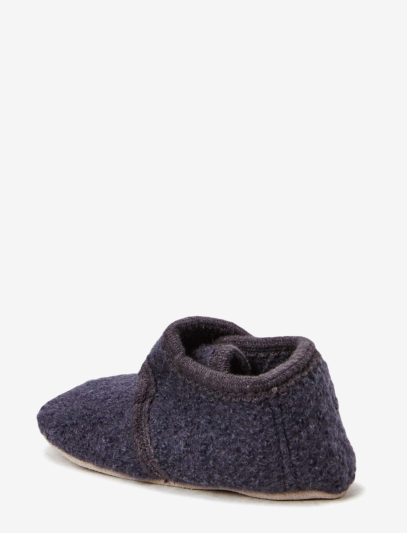 Melton - Wool slippers with velcro - antracite - 2