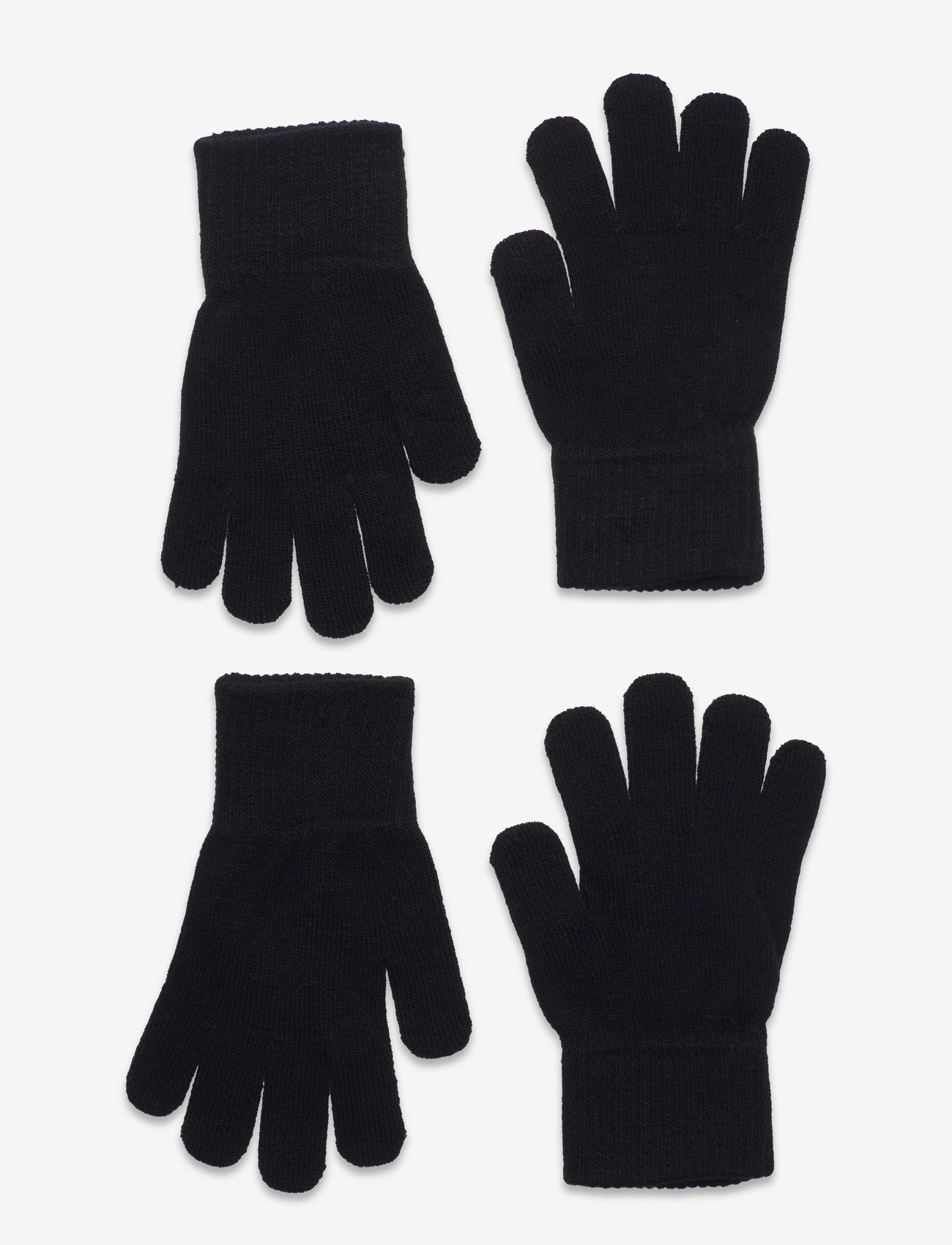 Melton - Gloves - 2-pack - solid black - 1