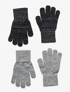 2-pack gloves - w. Lurex, Melton