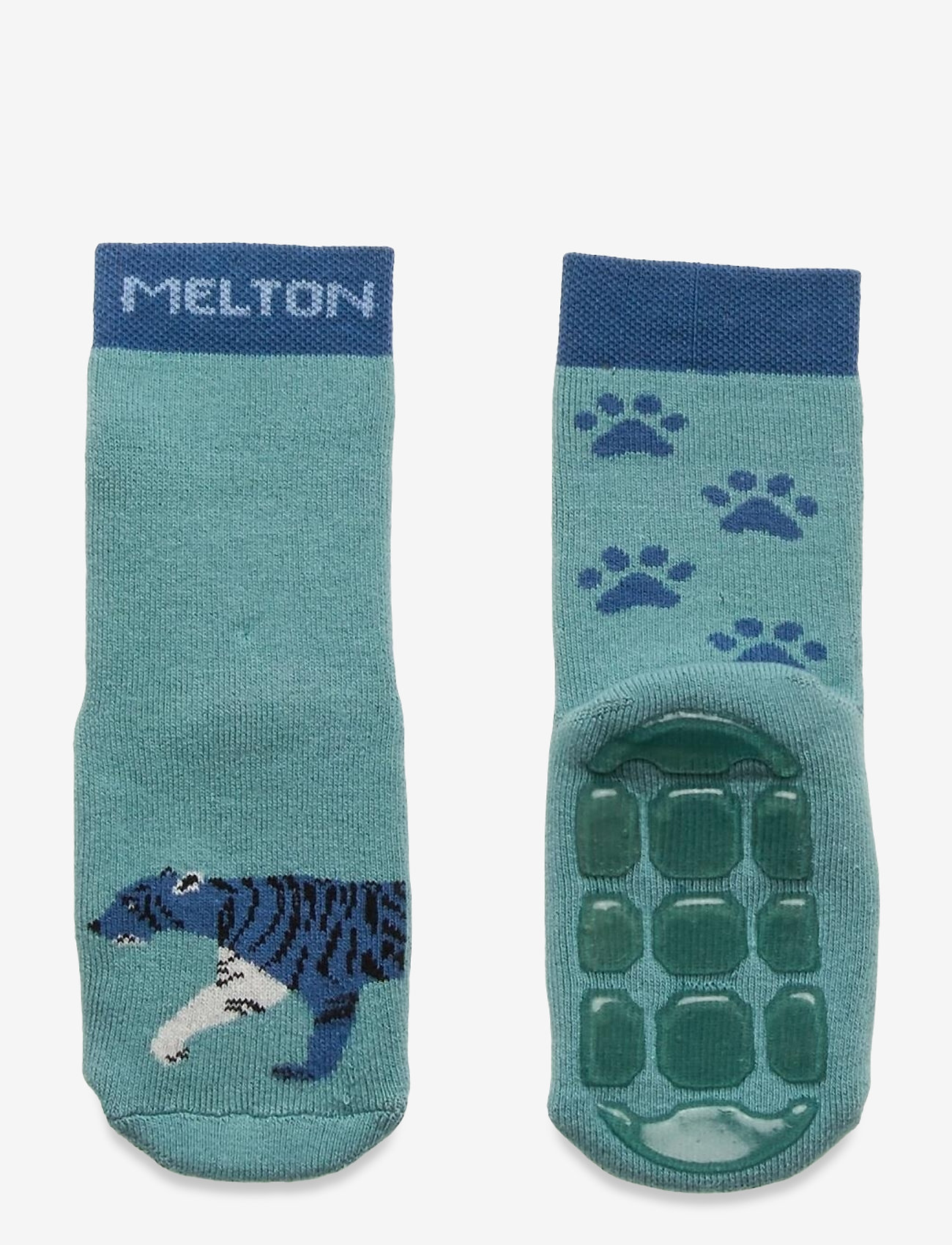 Melton - Miles socks with anti-slip - blue - 0