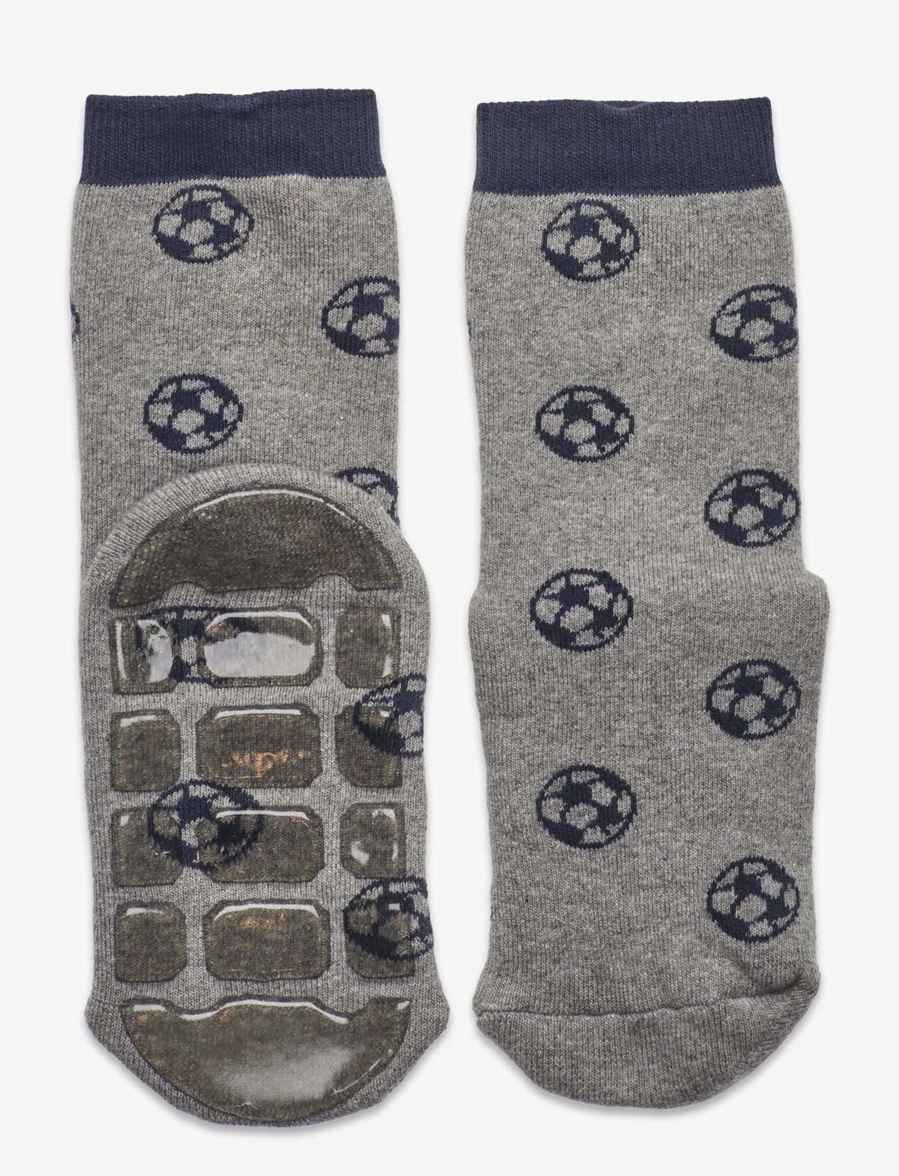 Melton - Soccer socks with anti-slip - light grey mel. - 0