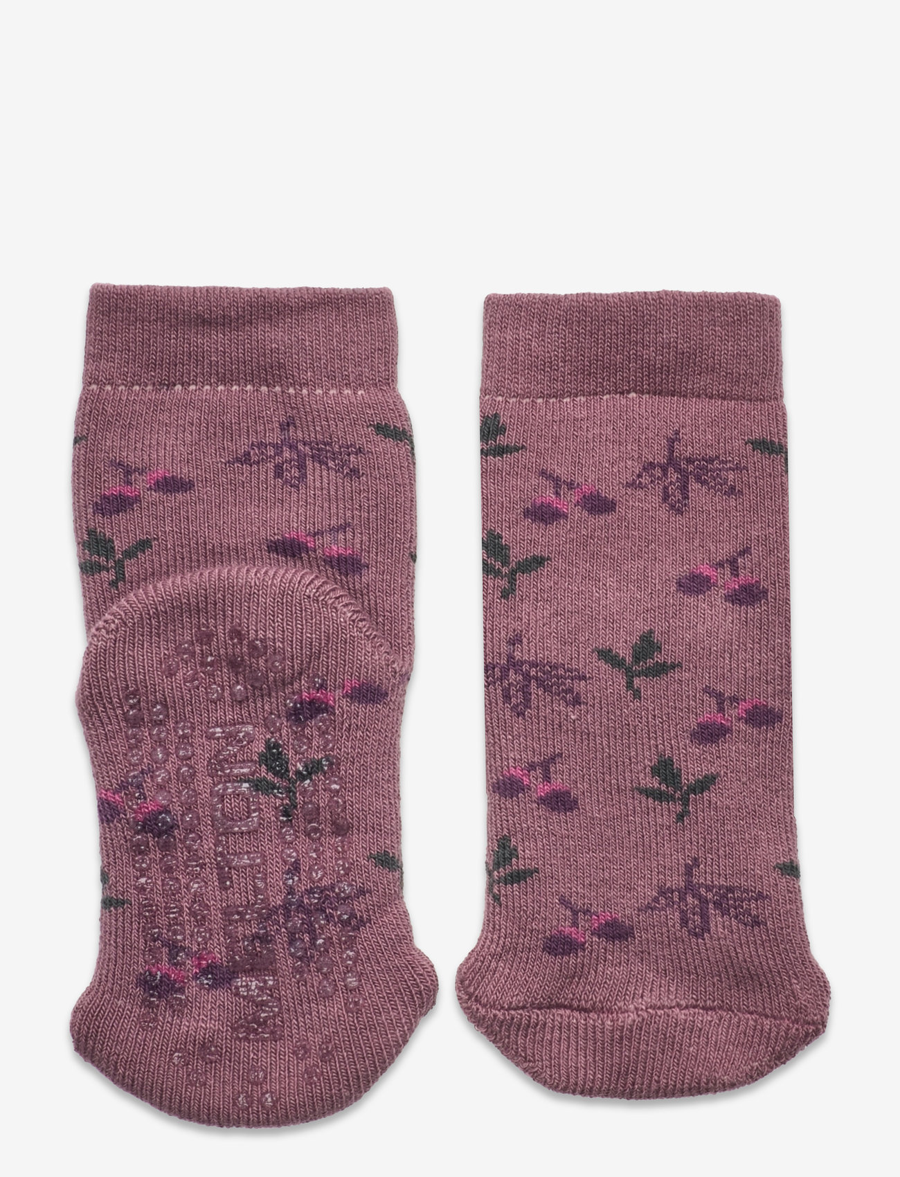 Melton - Maple sock anti slip Let's Go - skridsikre sokker - grape shake - 0