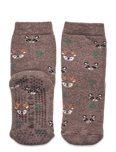 Melton Forest sock anti-slip Let's Go - Apģērbs - DENVER MELANGE / brown