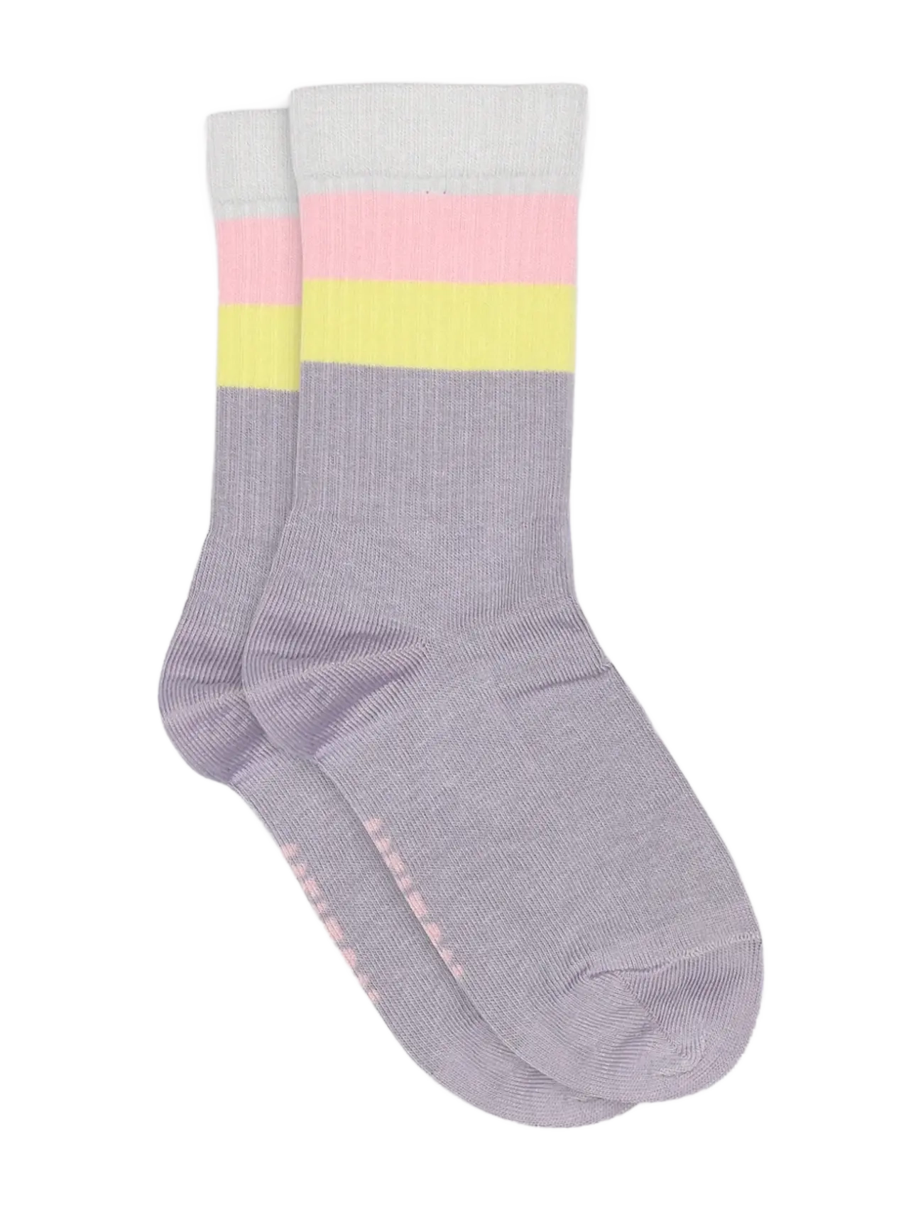 MELTON Wide Stripes Socken Lila - 23/26 - Kinder