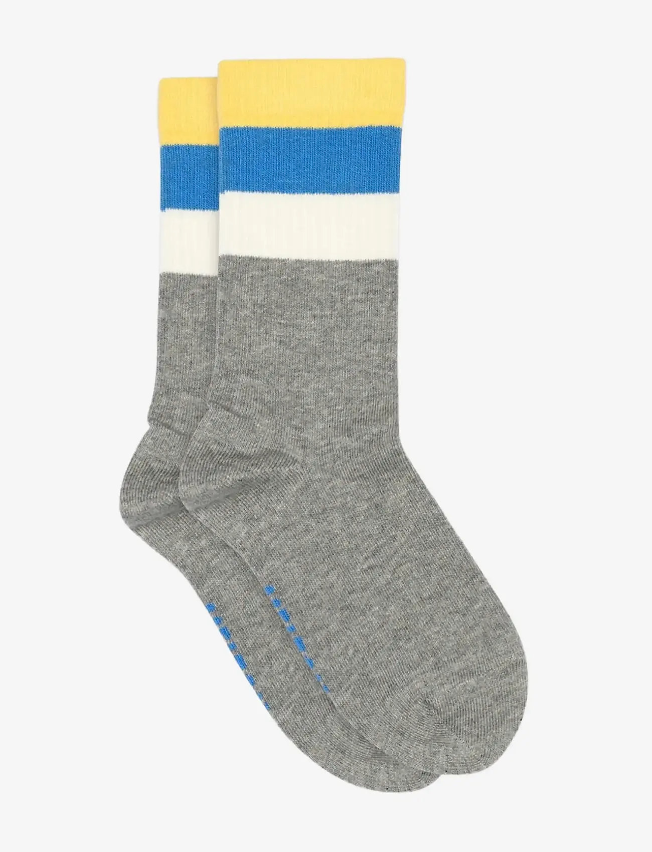 Melton - Wide stripes socks - sokken - light grey melange - 0