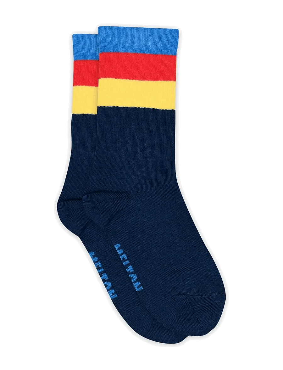 Melton - Wide stripes socks - strumpor - navy ink - 0