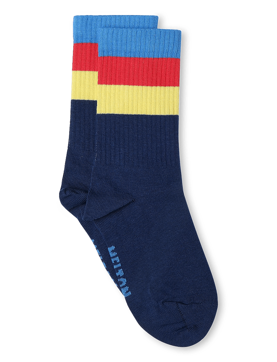 Melton - Wide stripes socks - strümpfe - navy ink - 1
