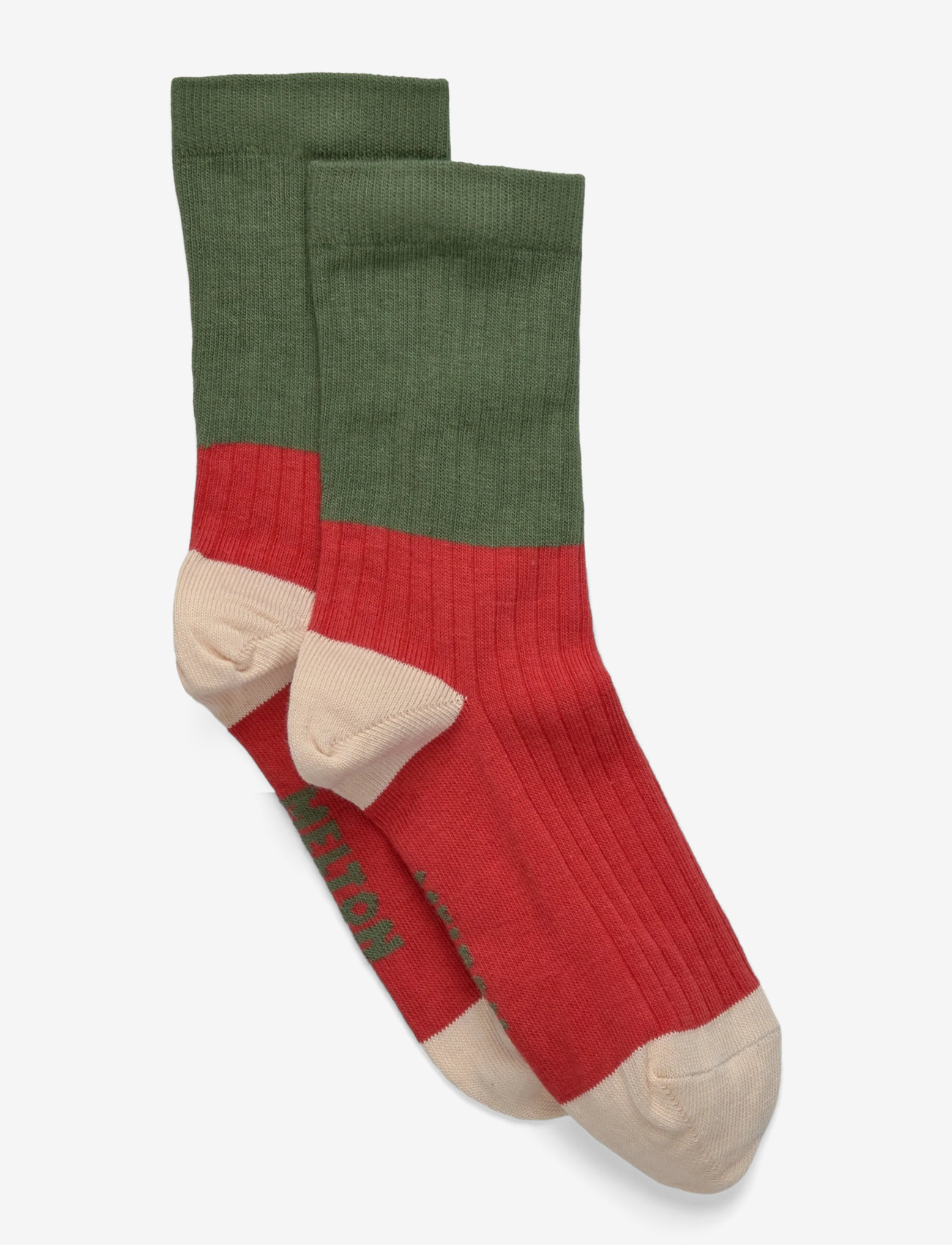 Melton - Block colour socks - sokid - elm green - 0