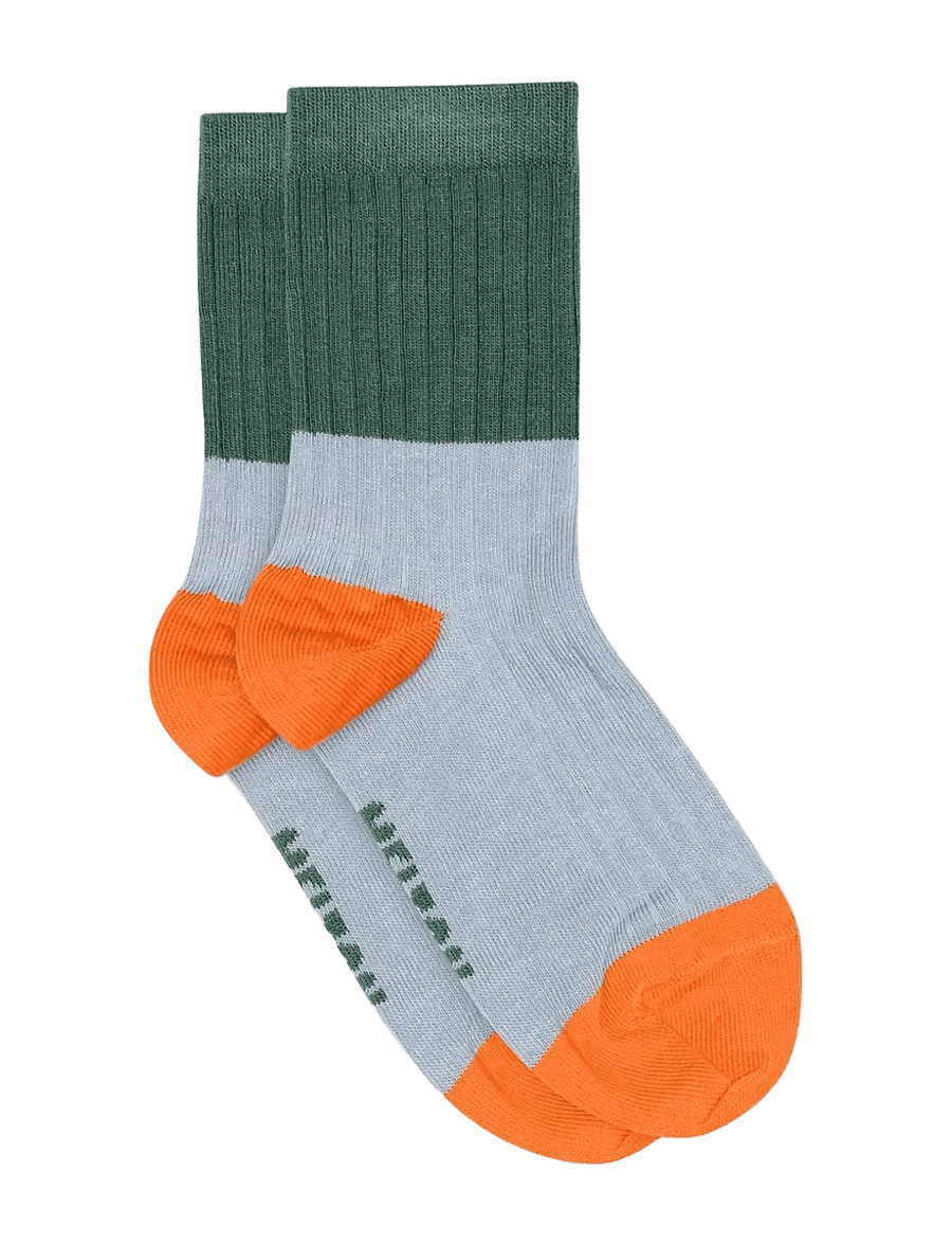 Melton - Block colour socks - strümpfe - faded demin - 0