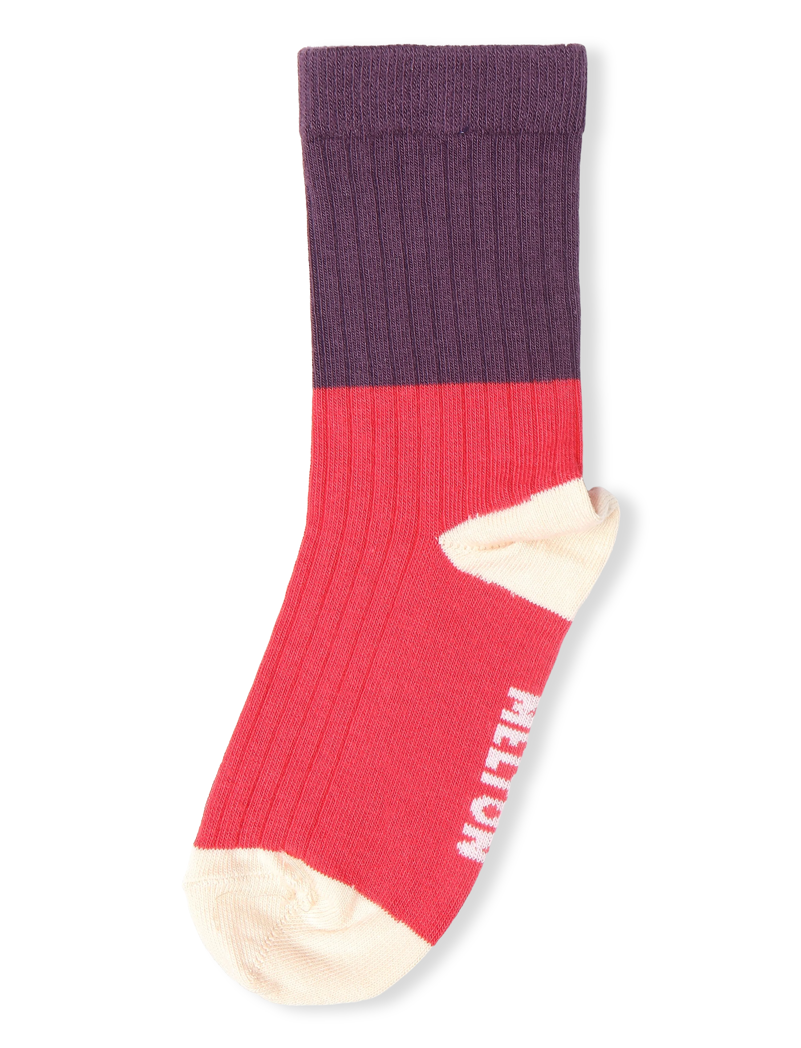 Melton Block colour socks - Riided - POINSETTIA / red