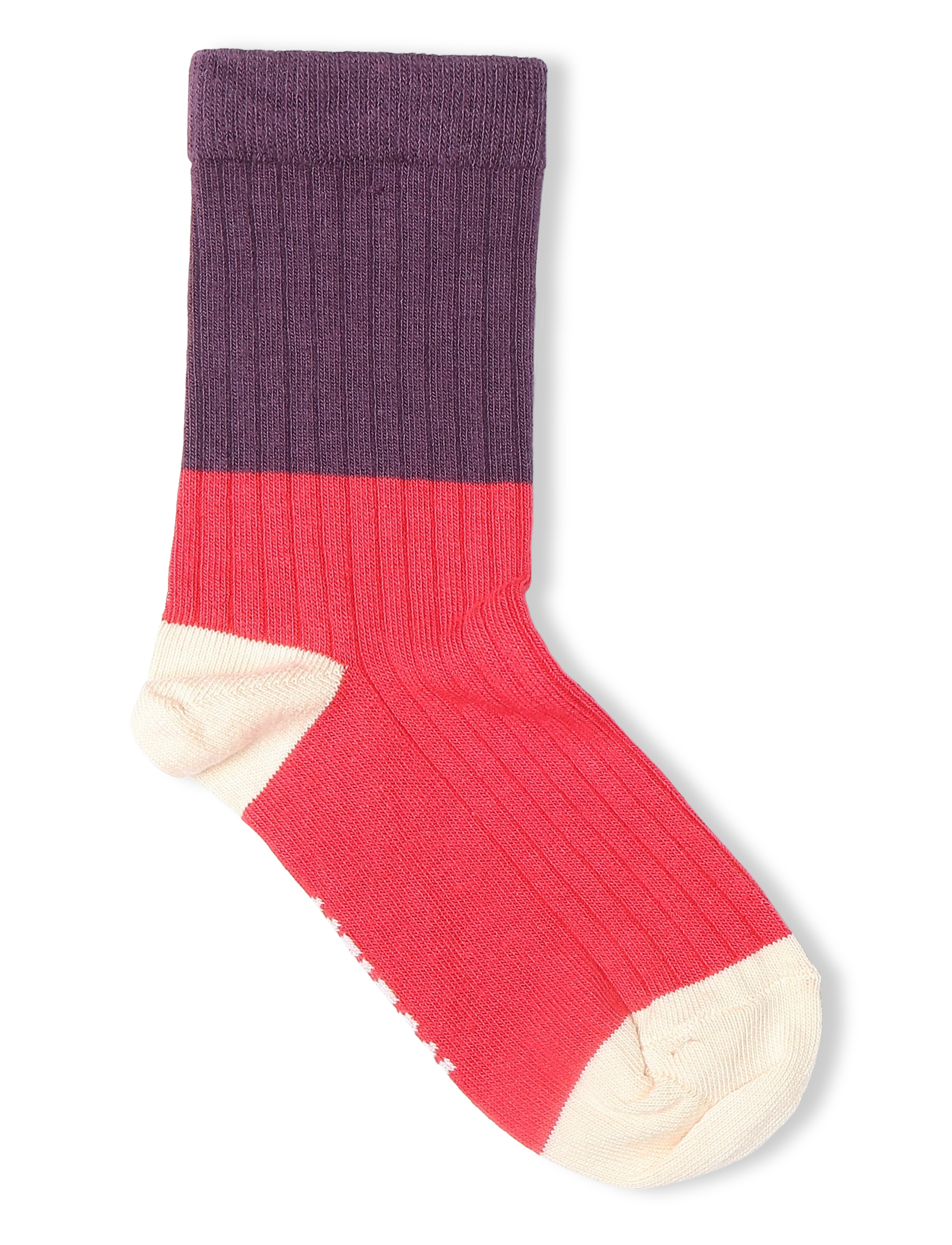 Melton - Block colour socks - sokid - poinsettia - 1