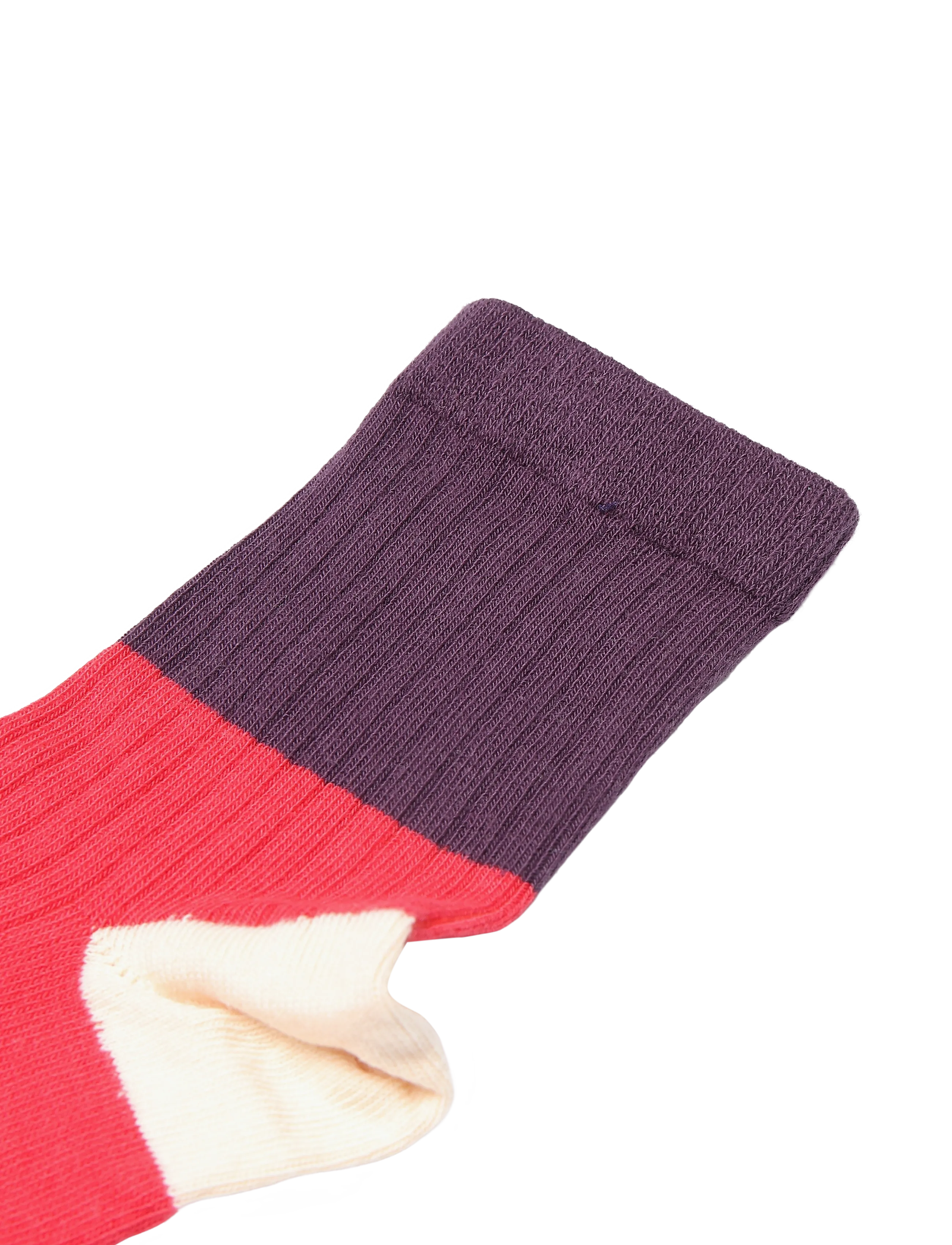 Melton - Block colour socks - sokid - poinsettia - 2