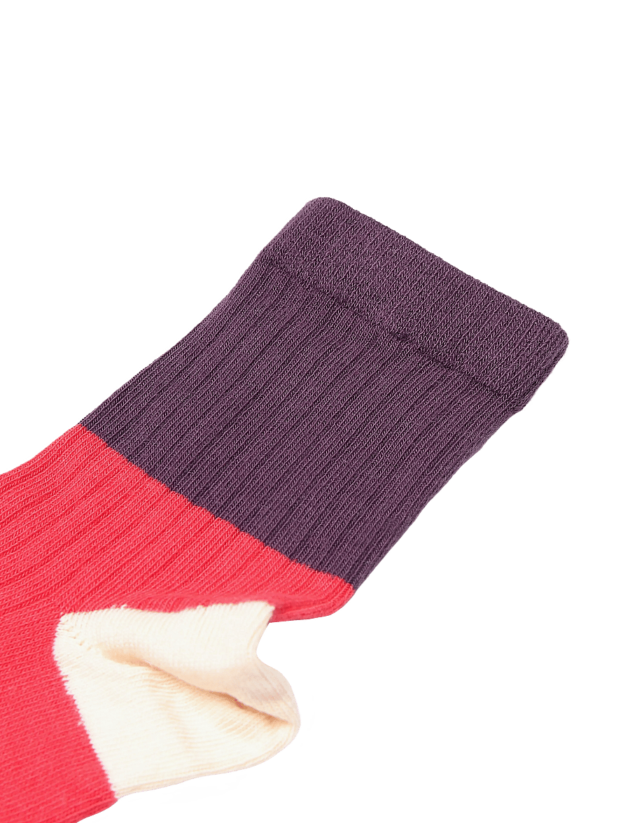 Melton - Block colour socks - sokid - poinsettia - 2