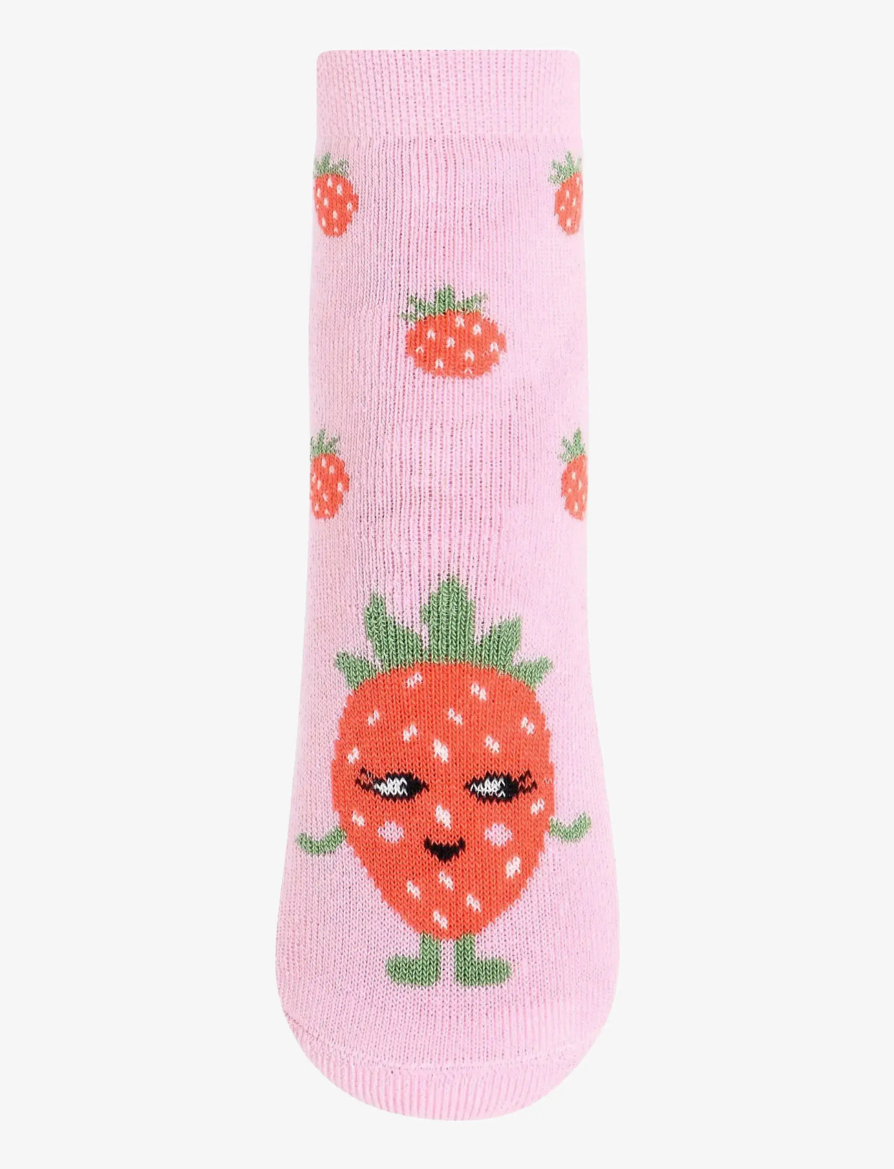 Melton - Strawberry socks - anti-slip - chaussettes antidérapantes - pink nectar - 1