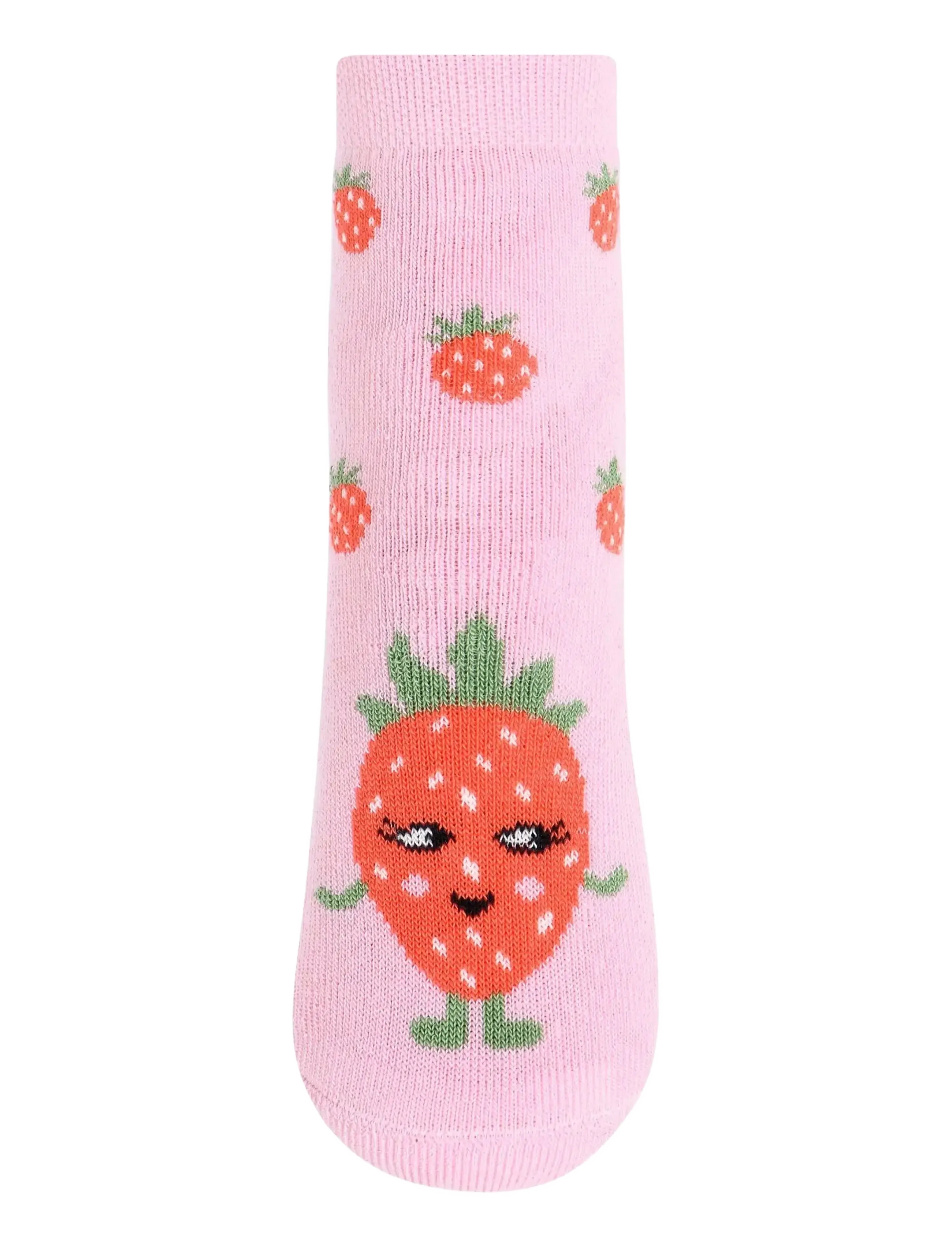 Melton - Strawberry socks - anti-slip - skridsikre sokker - pink nectar - 1