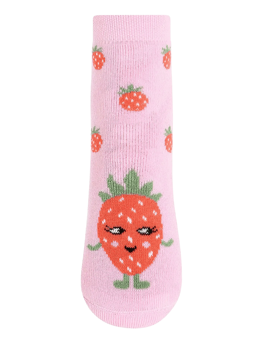 Melton - Strawberry socks - anti-slip - skridsikre sokker - pink nectar - 1