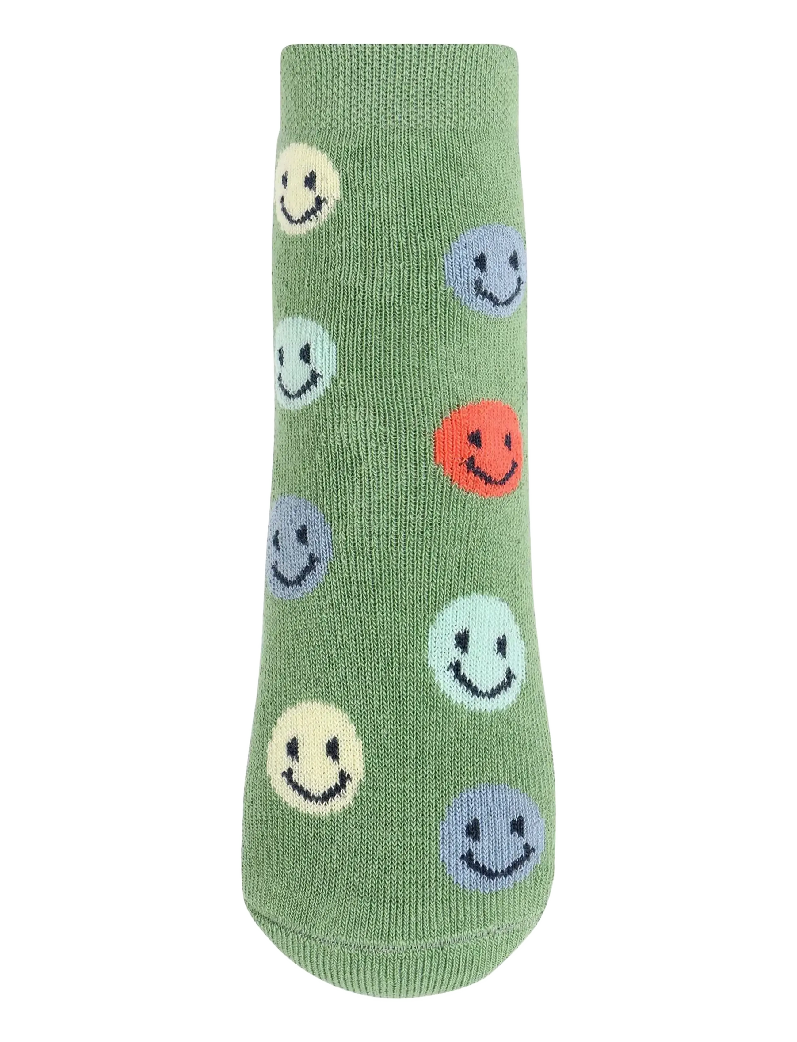 Melton - Smile socks - anti-slip - antislip sokken - watercress - 1