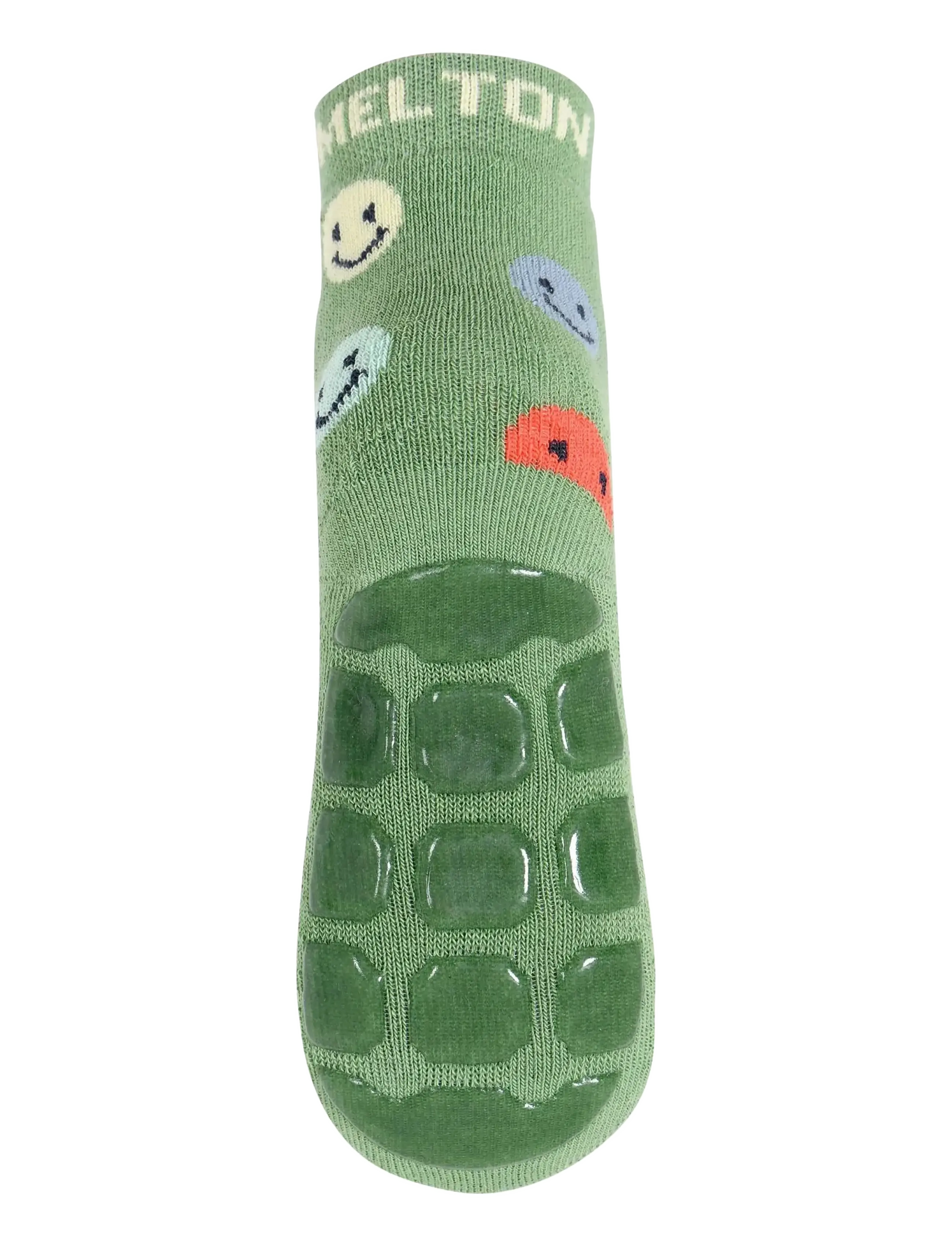 Melton - Smile socks - anti-slip - antislip sokken - watercress - 2