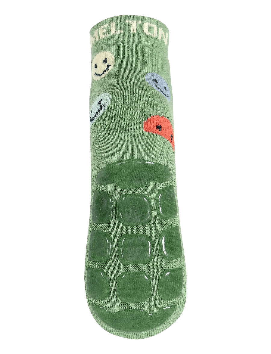 Melton - Smile socks - anti-slip - antislip sokken - watercress - 2