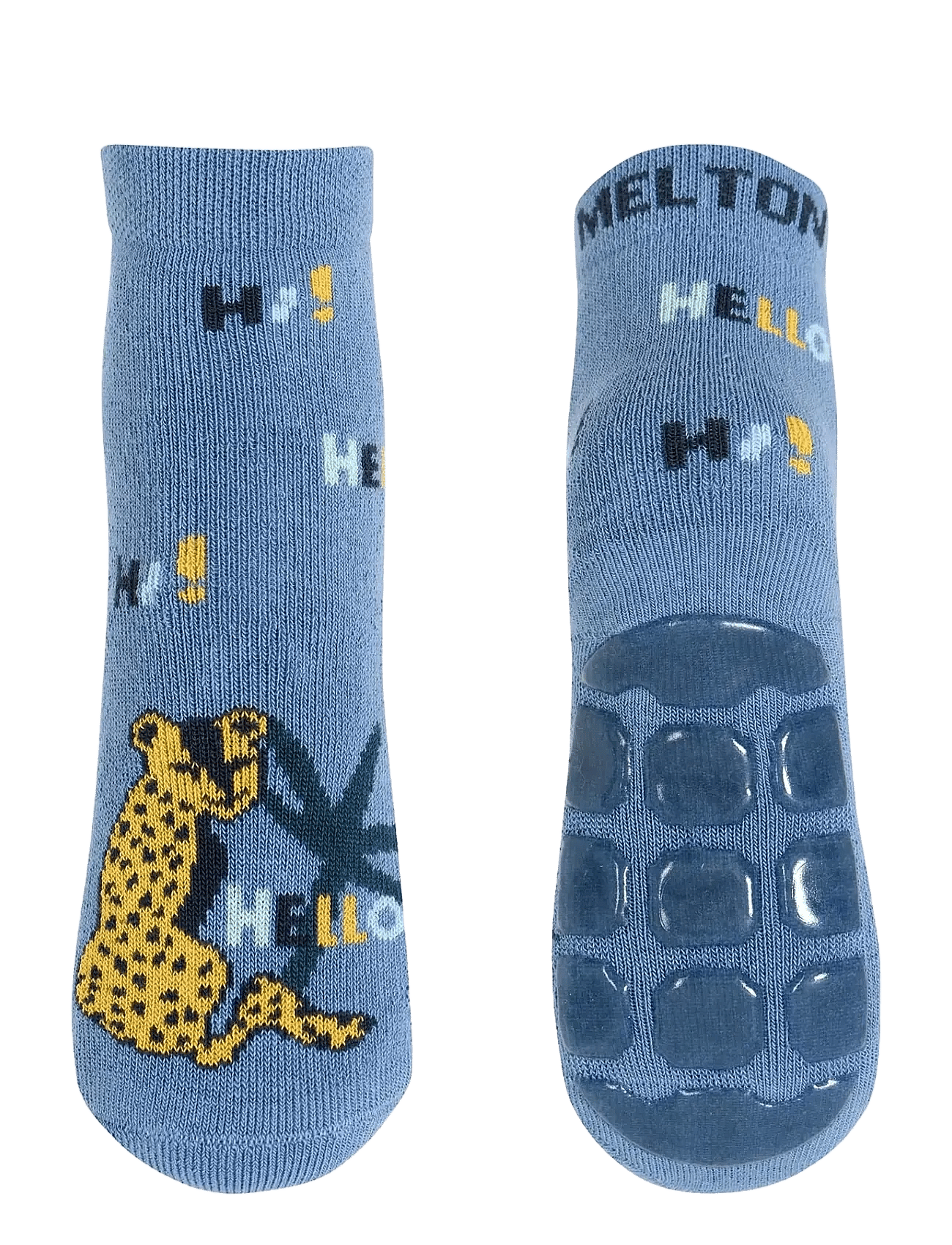 Bilde av Leopard Anti-Slip Sokker Denim Blue str. 27/30