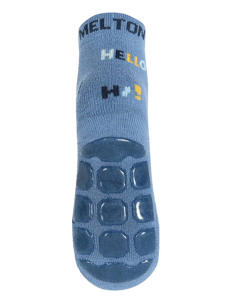 Melton - Leopard socks - anti-slip - non-slip socks - denim blue - 2