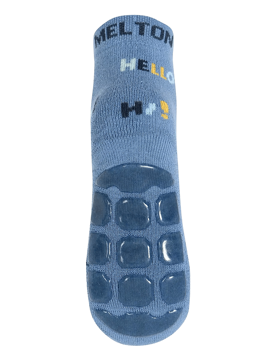 Melton - Leopard socks - anti-slip - halksockor - denim blue - 2