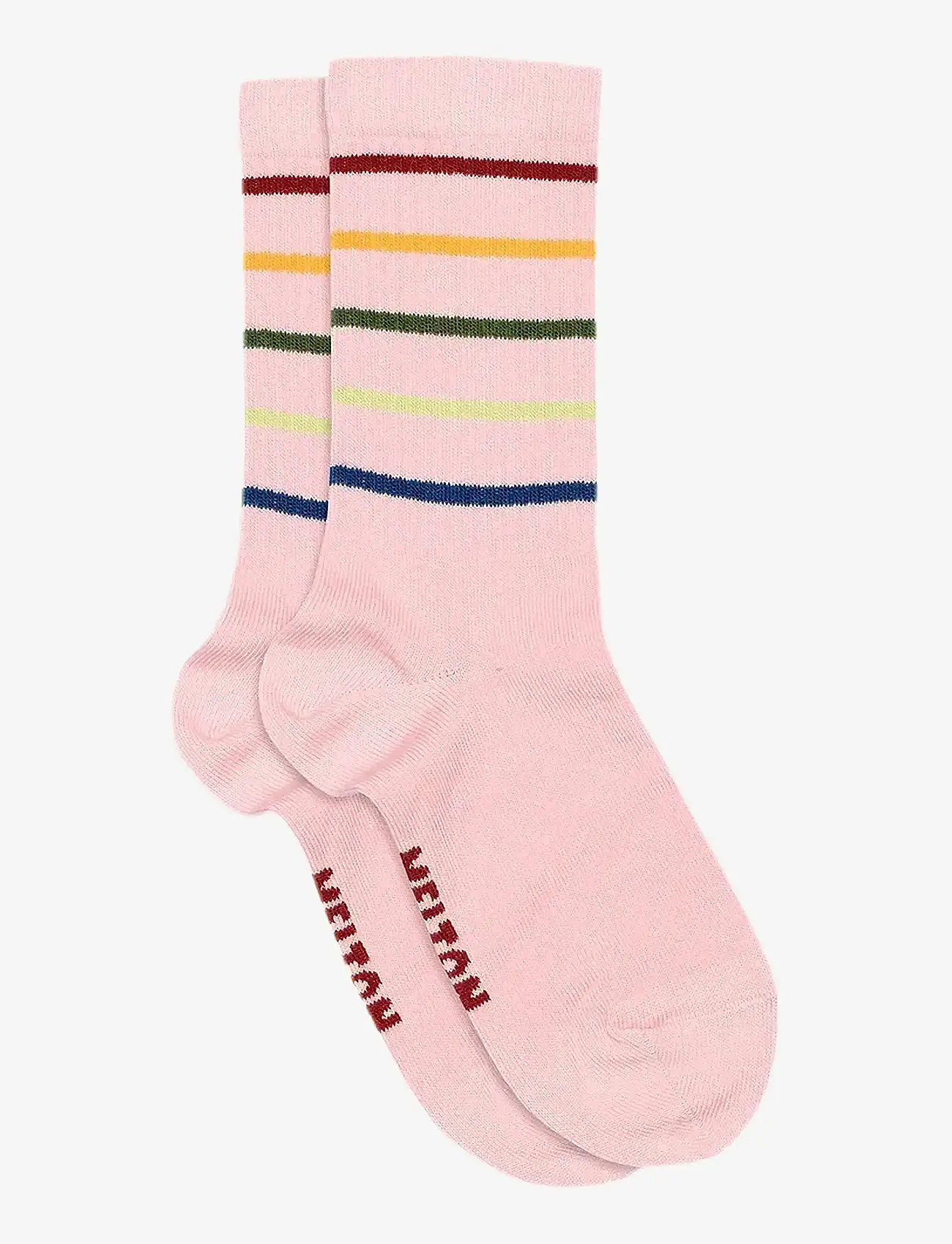 Melton - Slim stripes socks - pink nectar - 0