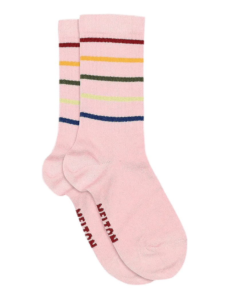 Melton - Slim stripes socks - pink nectar - 0