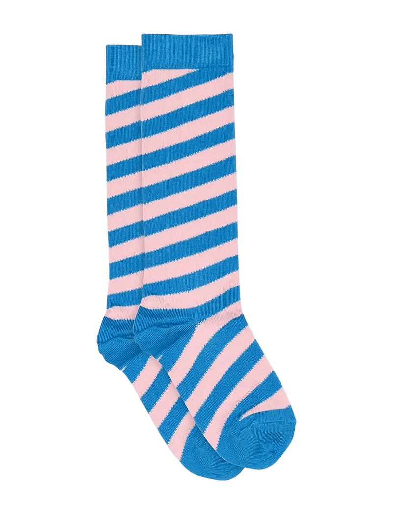 Melton - Candy stripe knee socks - strømper - malibu blue - 0