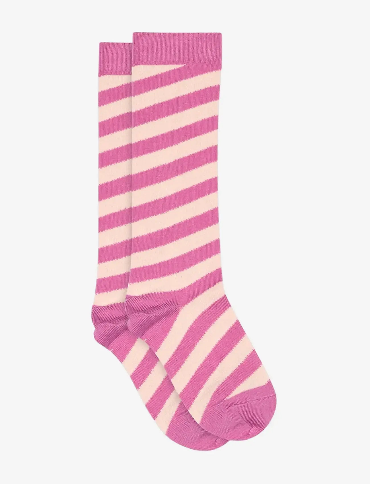 Melton - Candy stripe knee socks - sokid - rosebud - 0