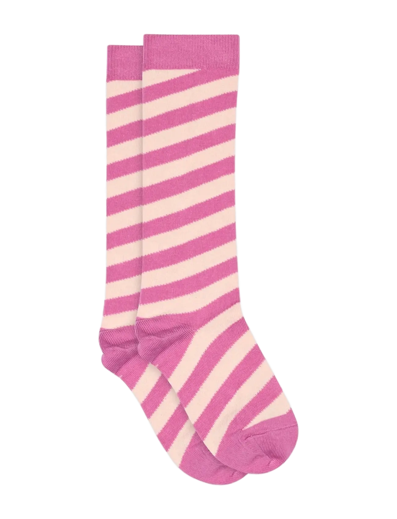 Melton Candy stripe knee socks - Melton - ROSEBUD / pink/rose