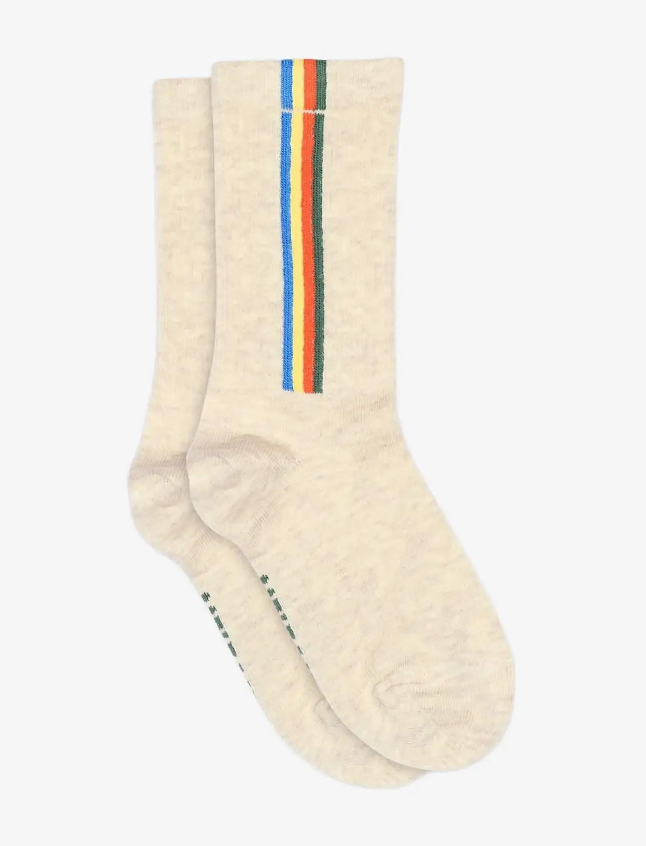 Melton - Vertical stripes socks - strümpfe - light beige melange - 0