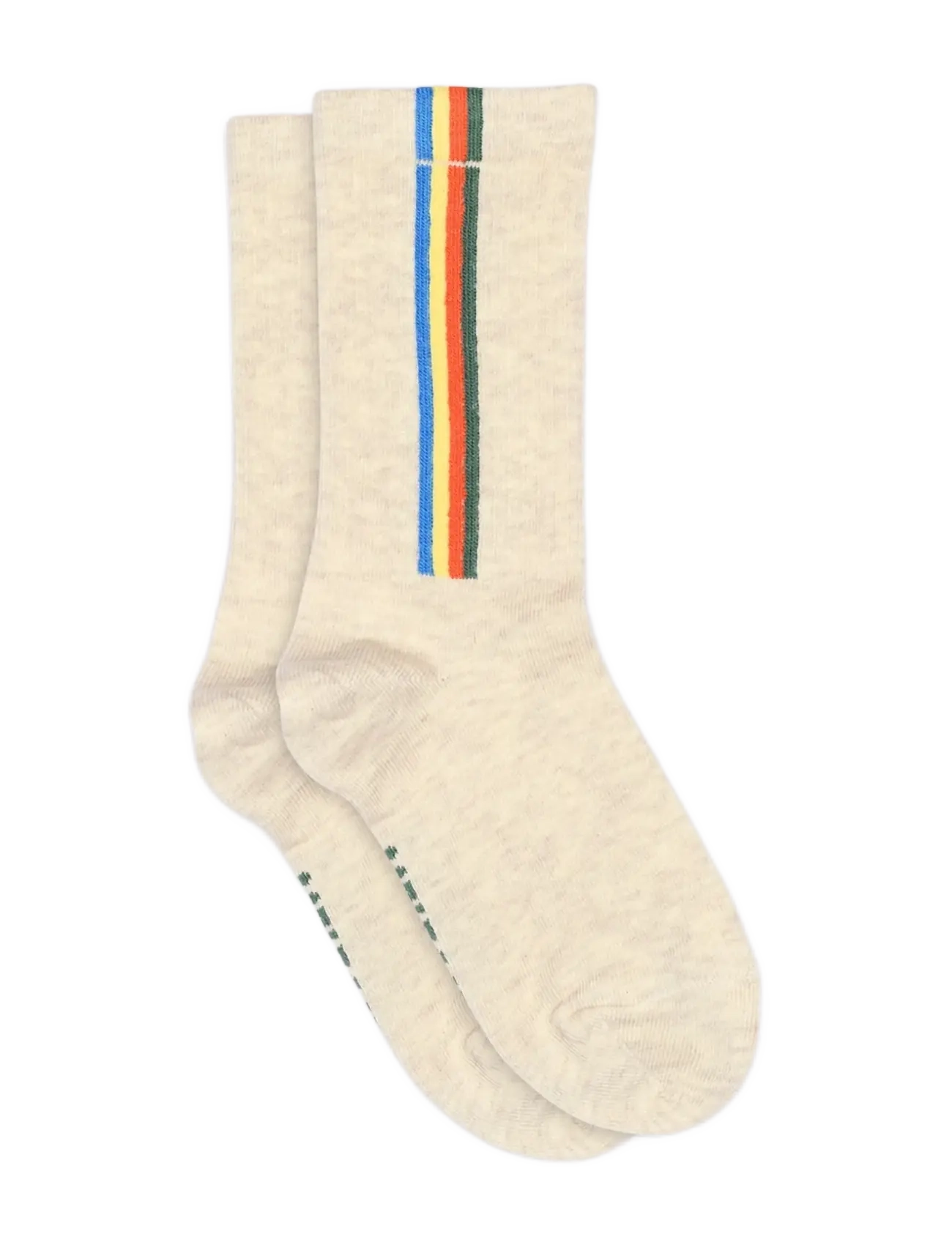 Melton Vertical stripes socks - Socks & Tights - LIGHT BEIGE MELANGE / beige