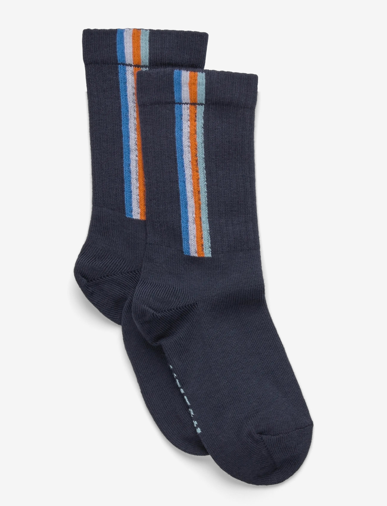Melton - Vertical stripes socks - strumpor - marine - 0