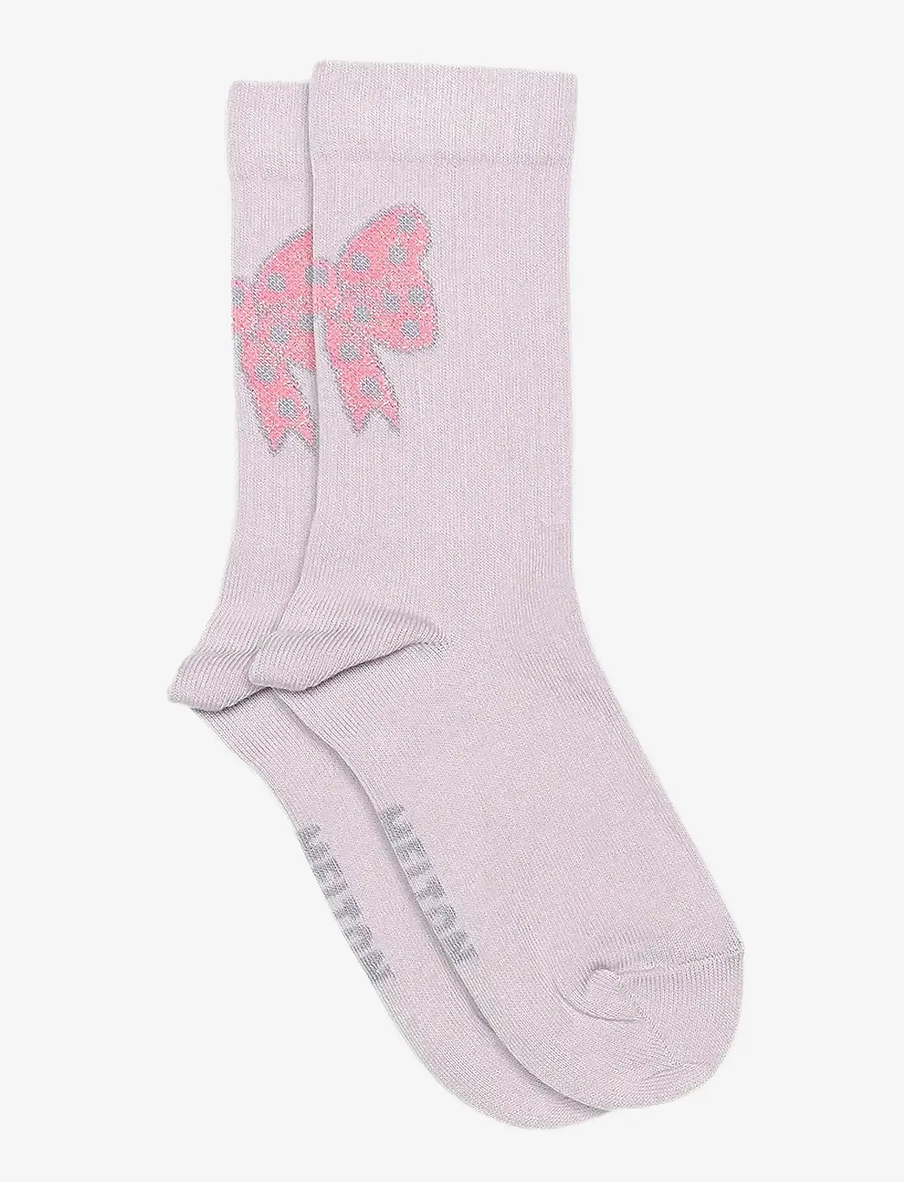 Melton - Dot bow socks - herbstliche kleidung - cloud lilac - 0