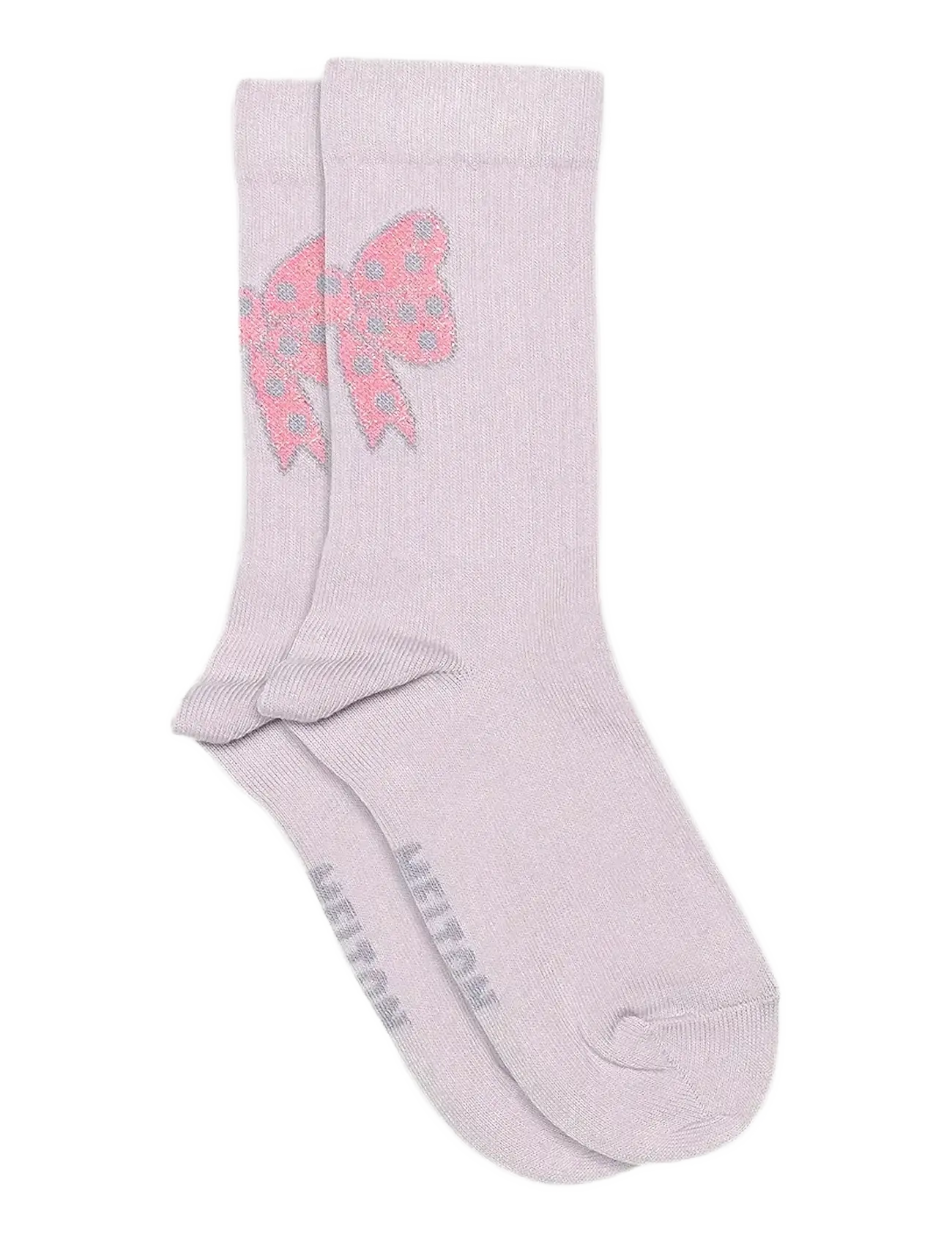 Dot bow socks - CLOUD LILAC