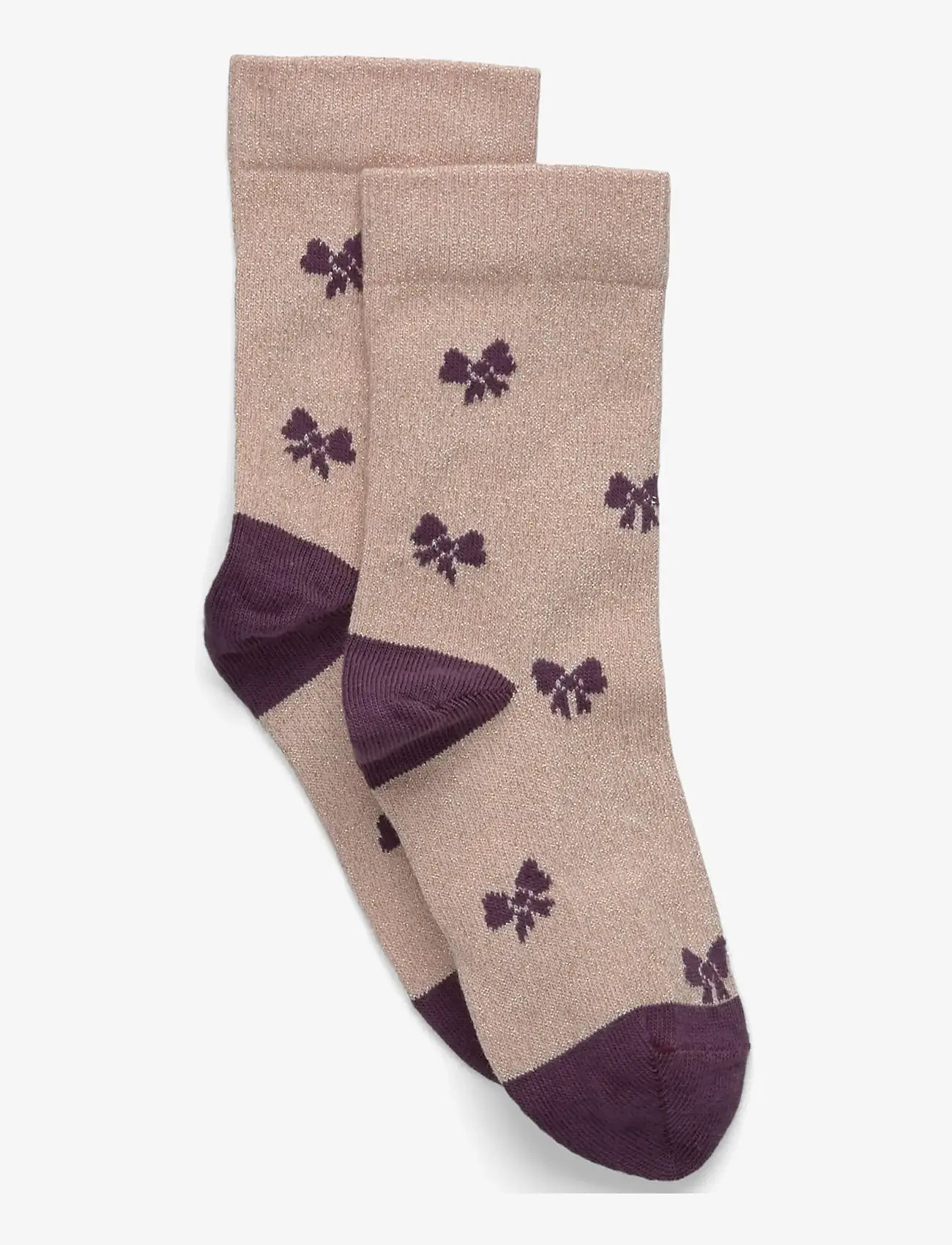 Melton - Bow glitter socks - crystal pink - 0