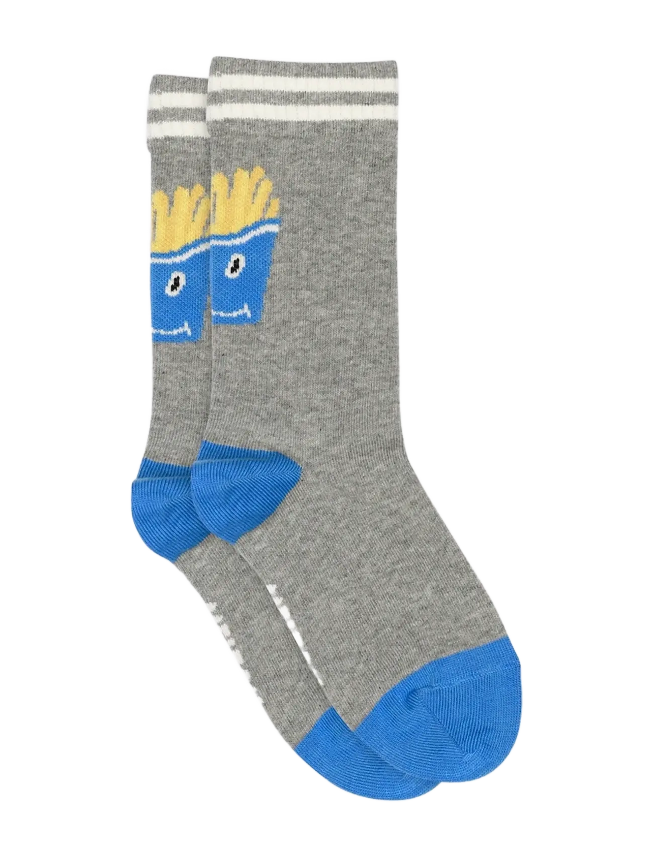 Melton French Fries Socks, 23/26, Grey, Sokker & Strømpebukser > Sokker, Børn