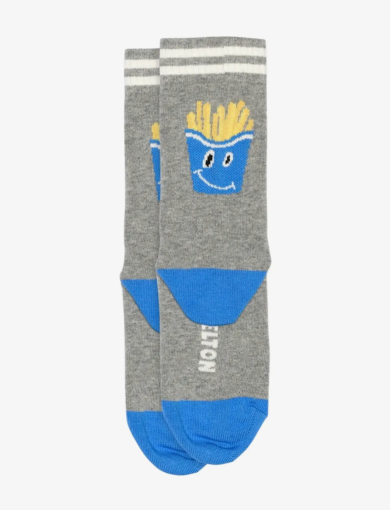 Melton - French fries socks - kojinės - light grey melange - 1