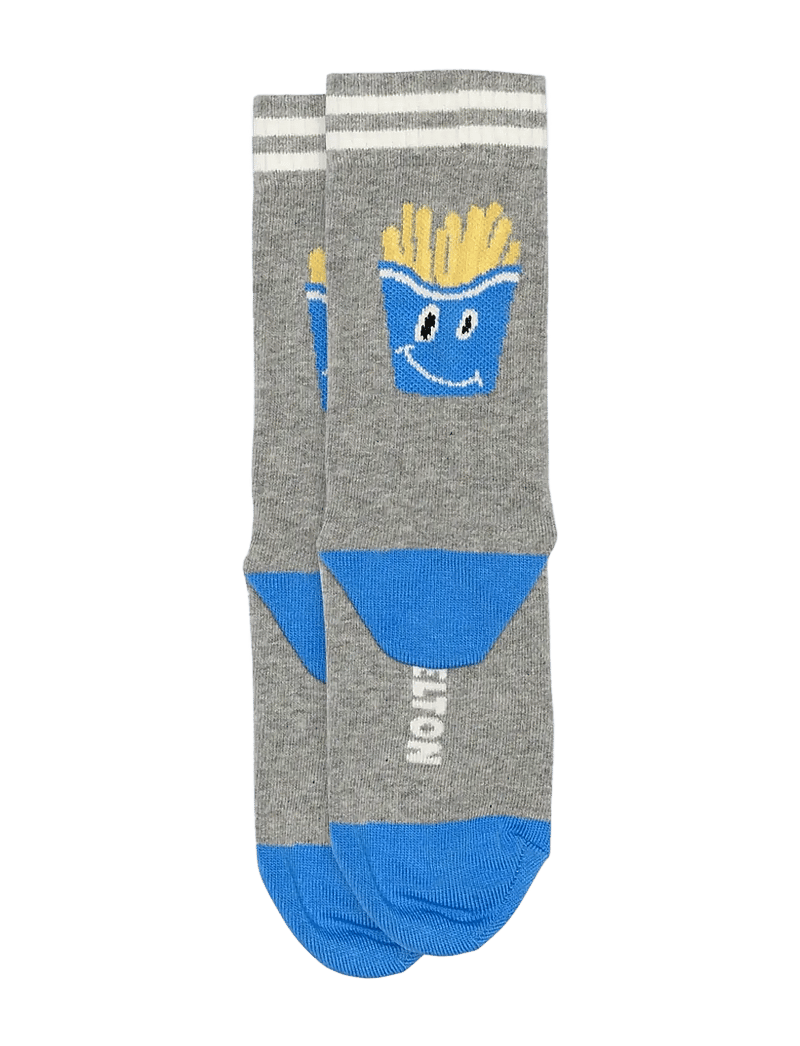 Melton - French fries socks - kojinės - light grey melange - 1