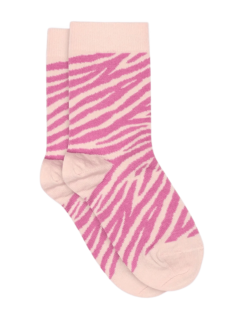 Melton - Zebra socks - strumpor - crystal pink - 0