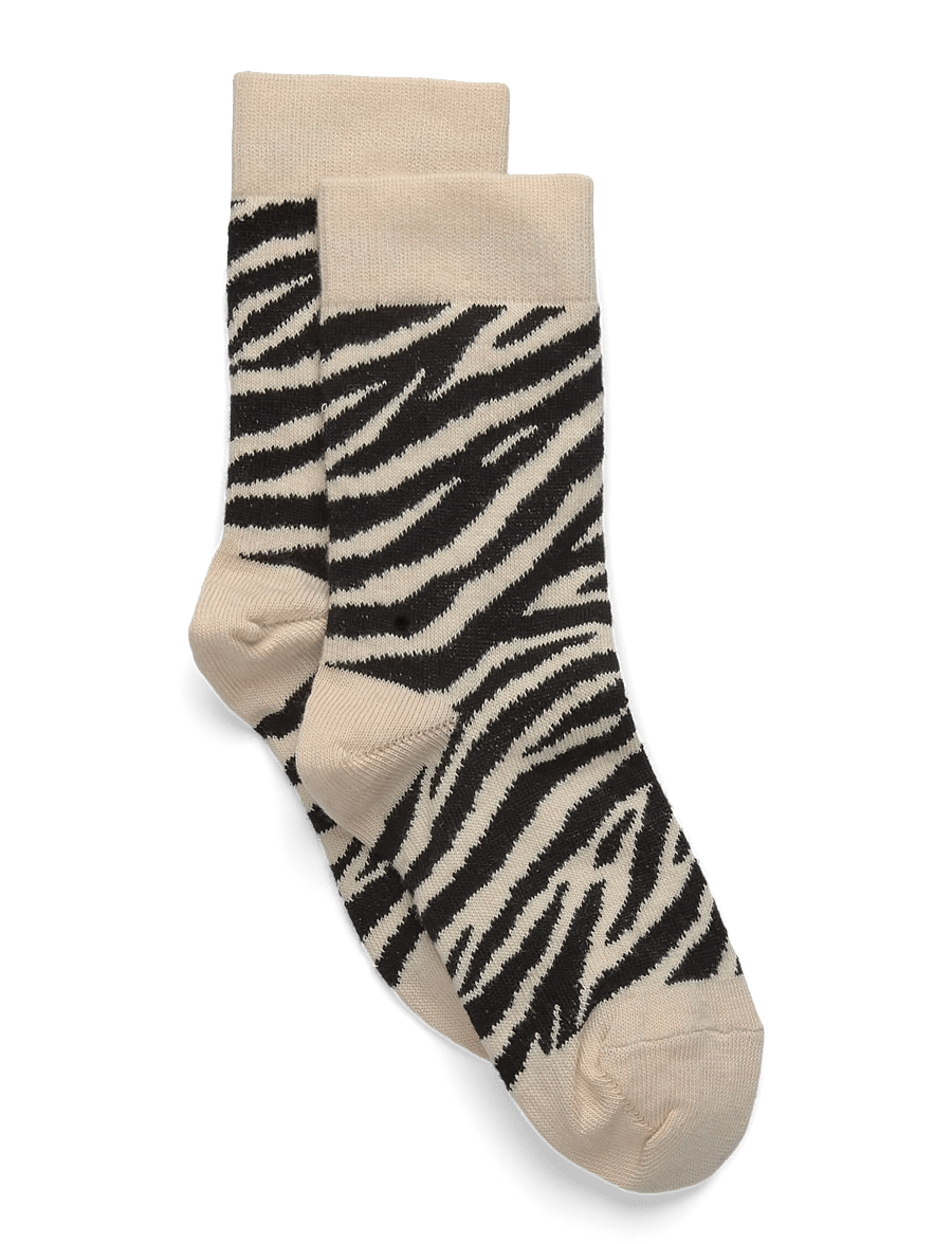 Melton - Zebra socks - sokkar - shortbread - 0