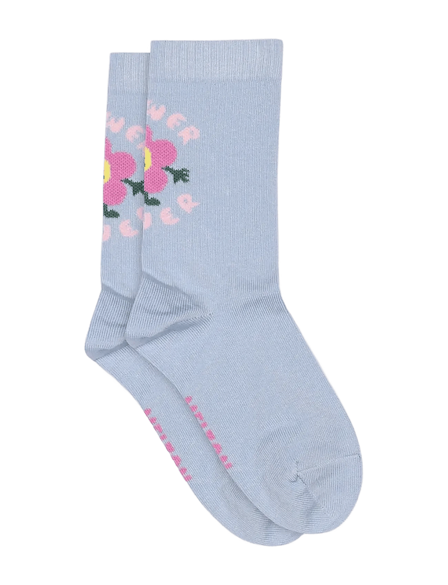Melton - Flower power socks - sokkar - forever blue - 0