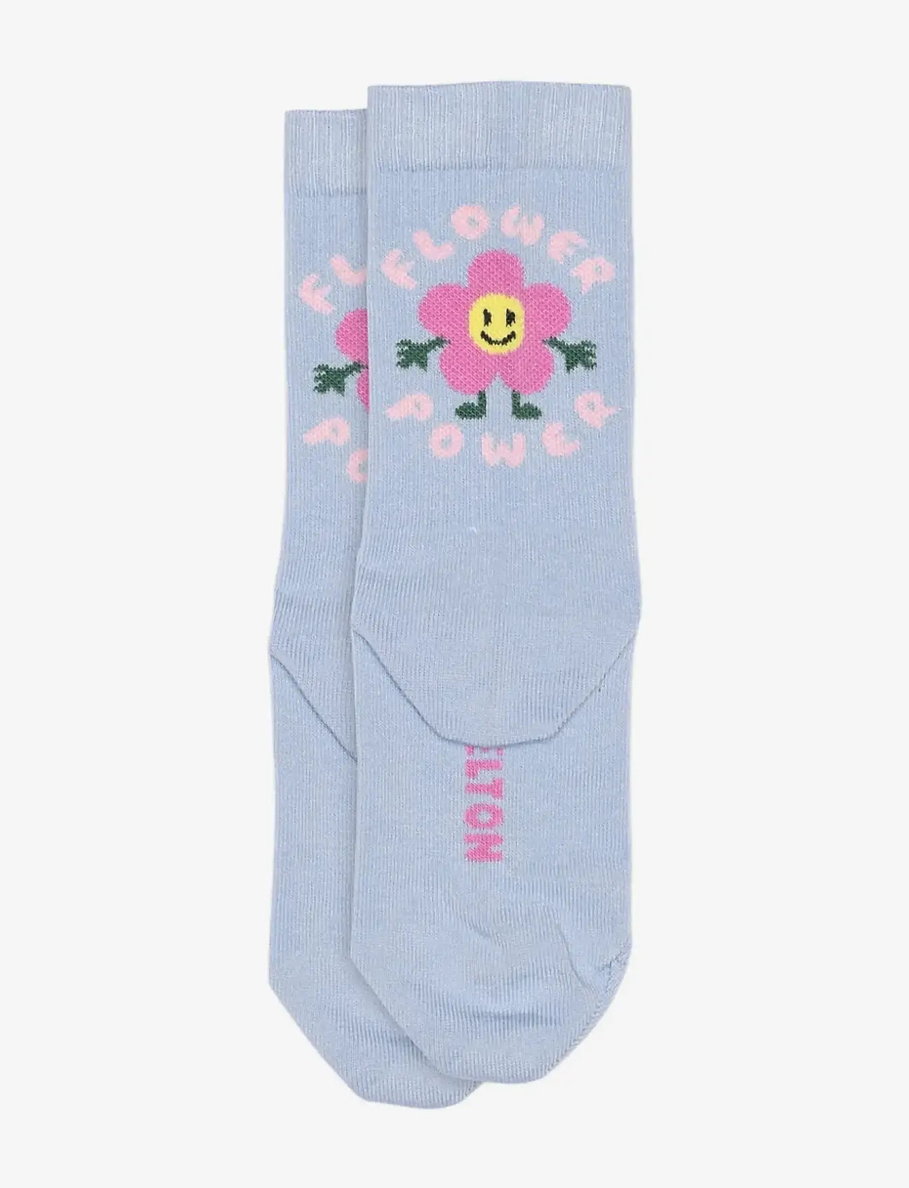 Melton - Flower power socks - strømper - forever blue - 1