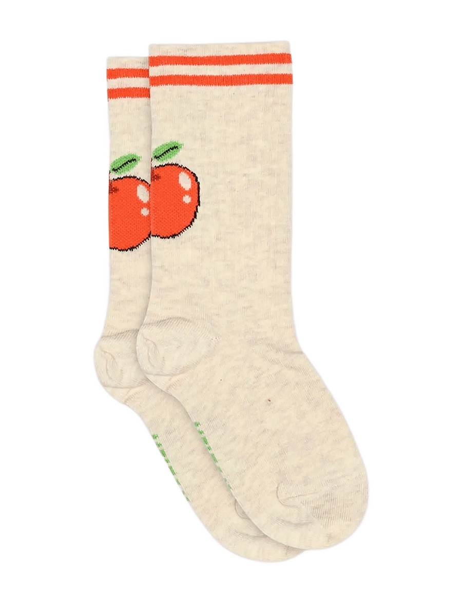 Melton - Apple friend socks - strümpfe - light beige melange - 0