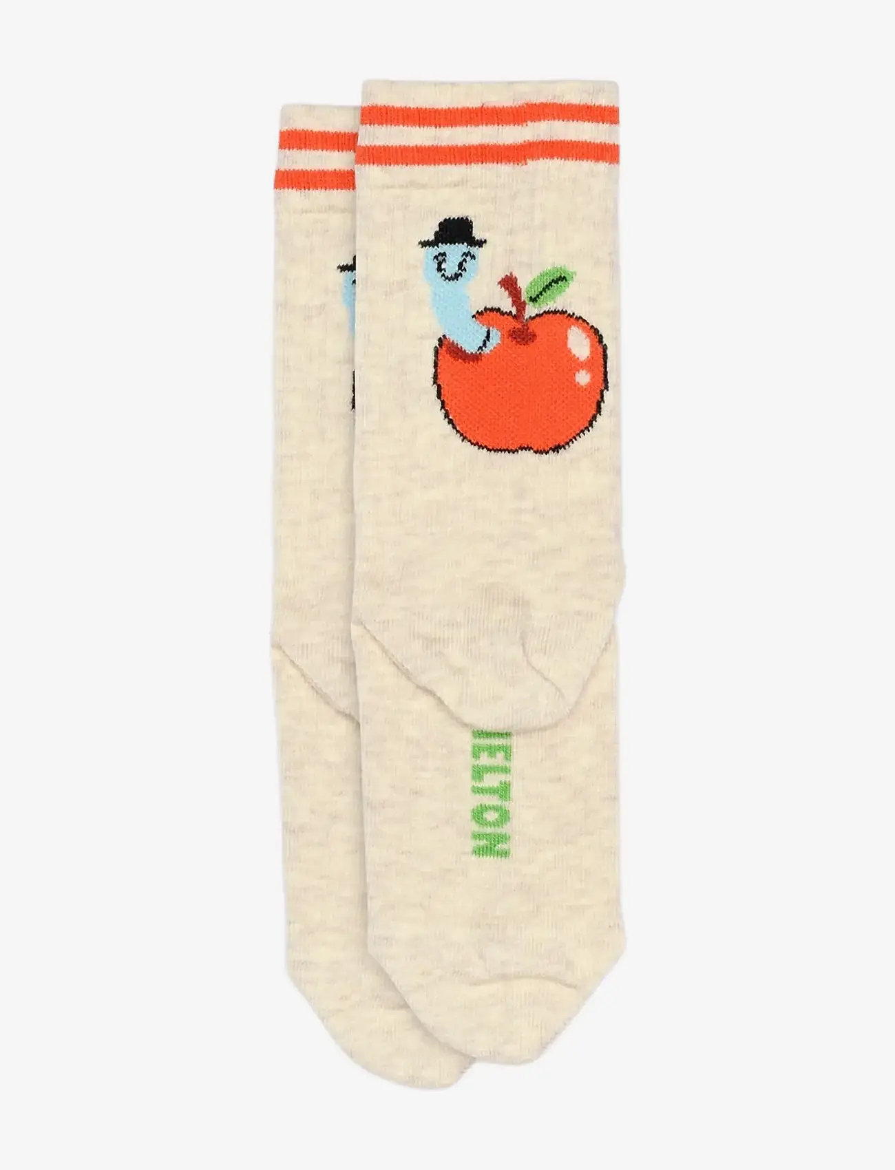 Melton - Apple friend socks - strümpfe - light beige melange - 1