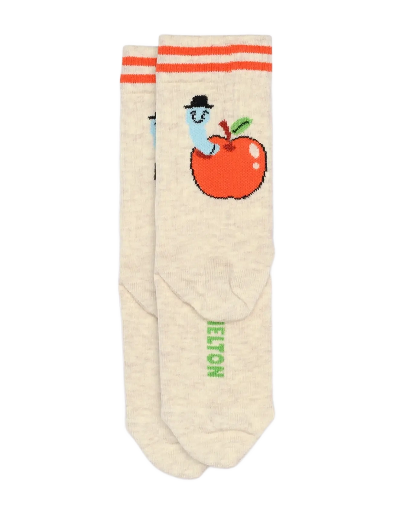 Melton - Apple friend socks - strümpfe - light beige melange - 1