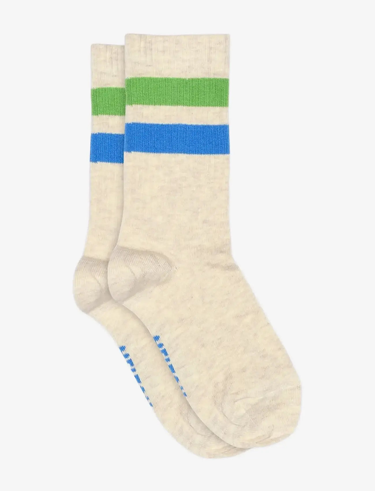 Melton - Sporty stripe socks - sokid - light beige melange - 0