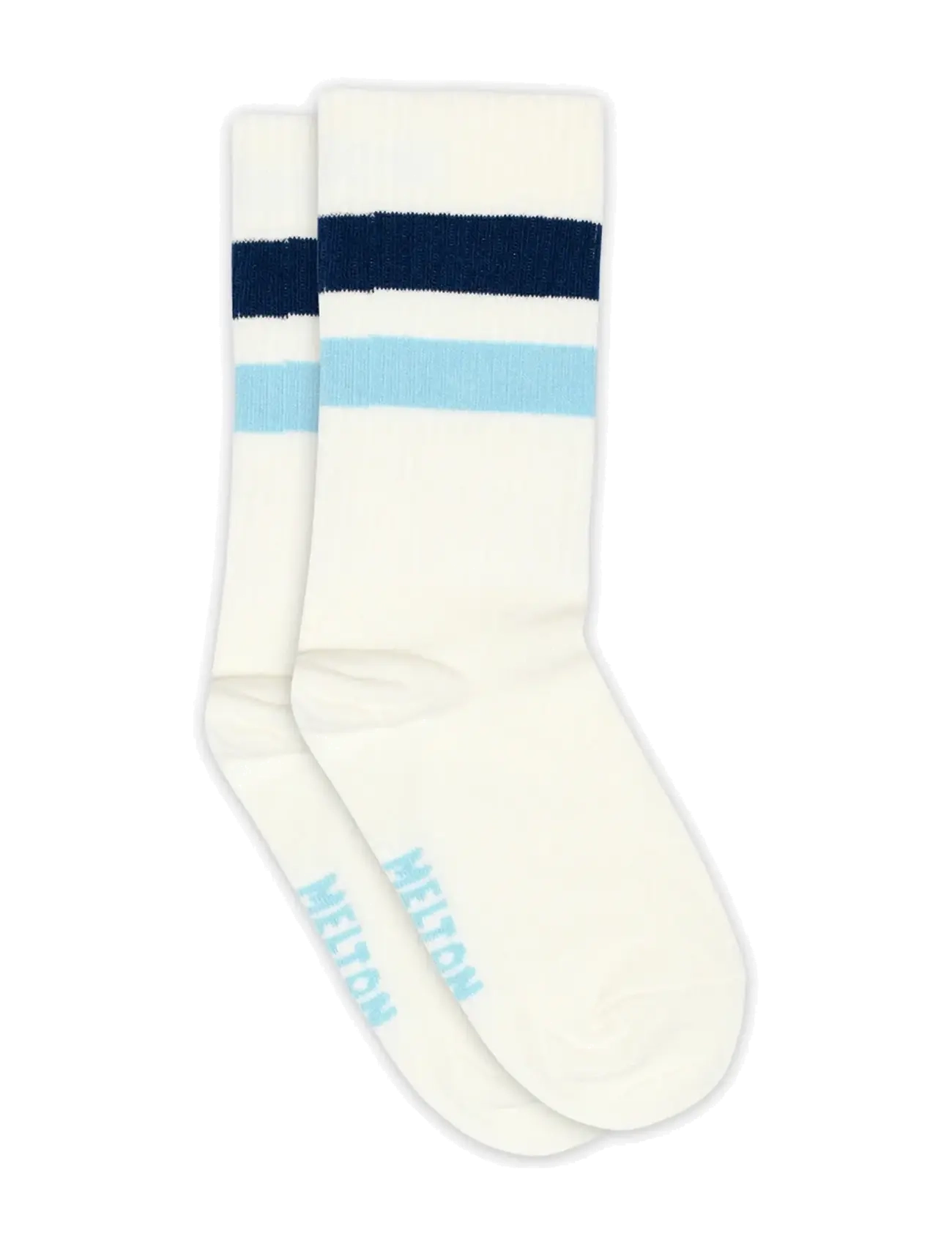 Melton Sporty stripe socks - Strumpor - SKY BLUE / white