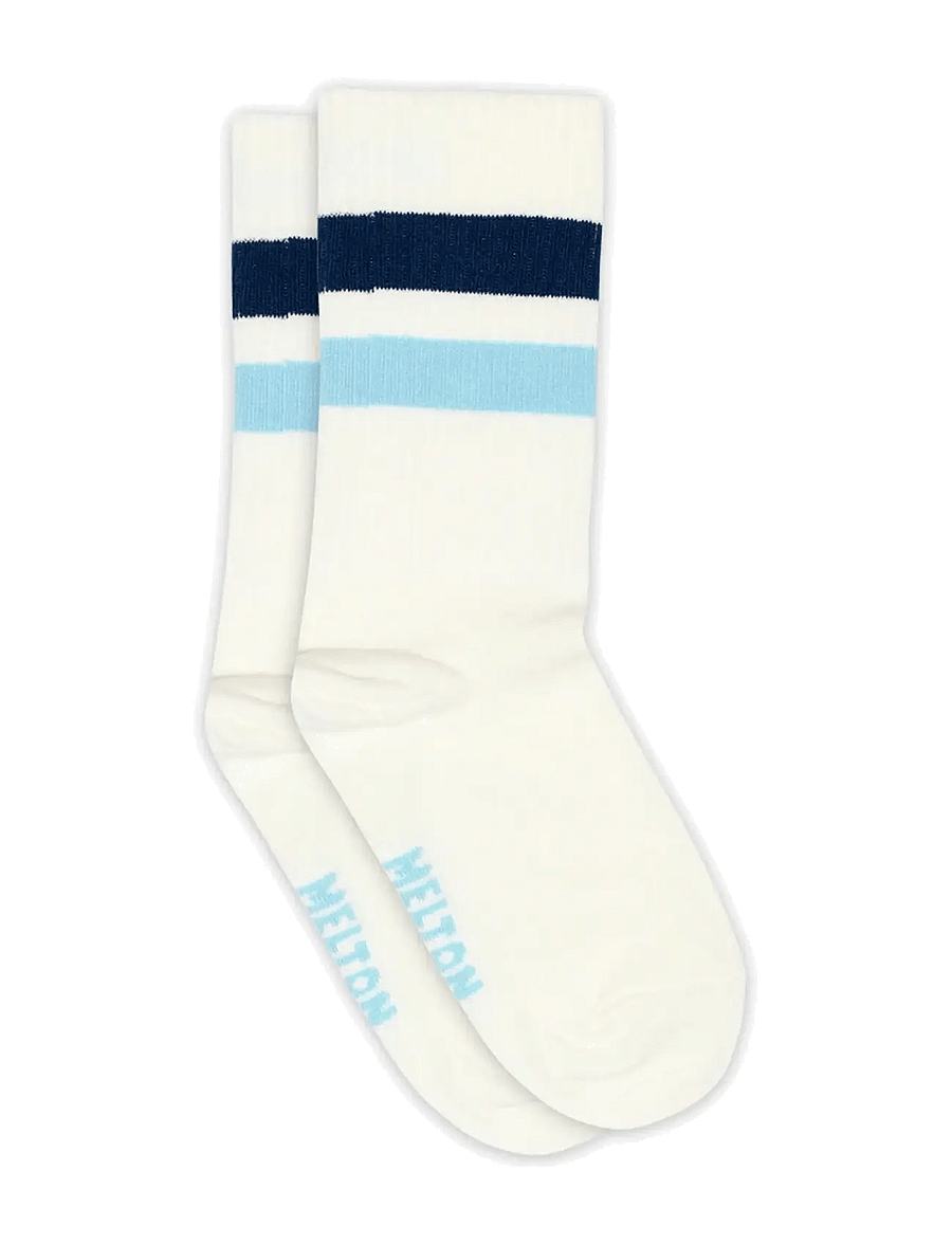 Melton - Sporty stripe socks - sokid - sky blue - 0